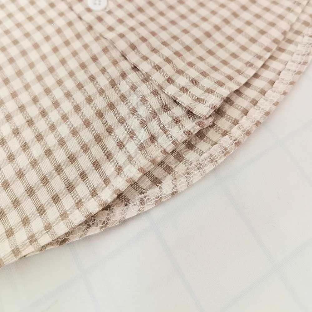 100% Cotton Kids Boys Long Sleeve Plaid Shirt Tops Children Casual Wear Baby Cotton T-shirt Clothing Blouse Infant Shirts 1-5 Years X250806