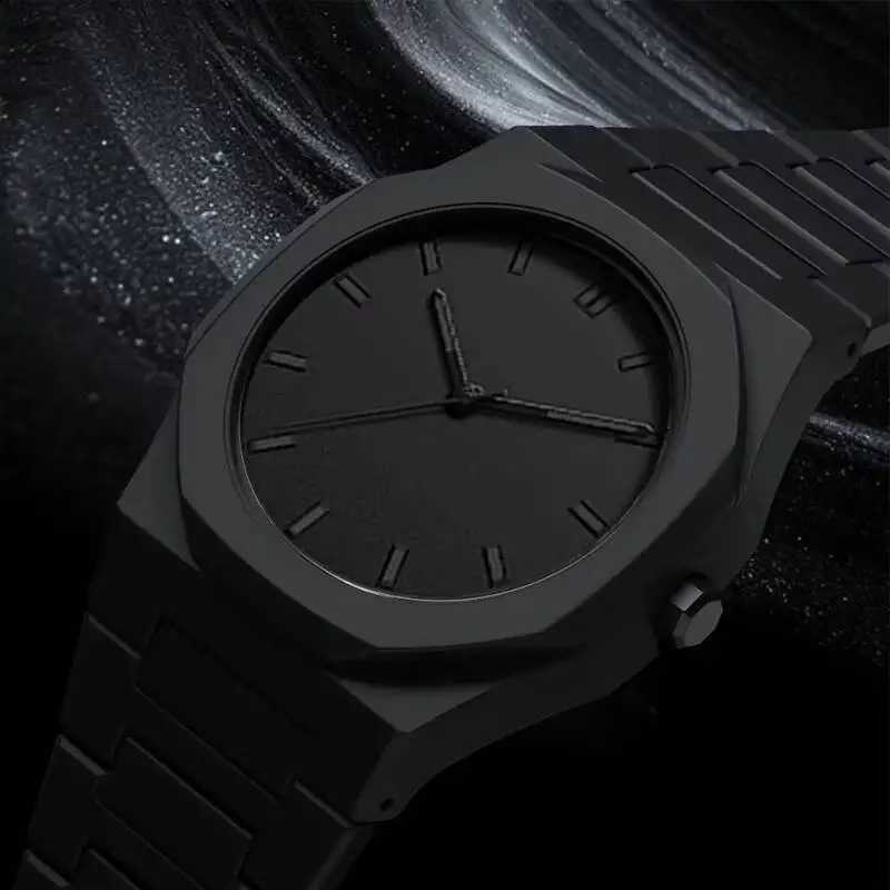 Fashion Mens Casual Plastic Strap Sports Quartz Wristwatch Mens Watch W250806