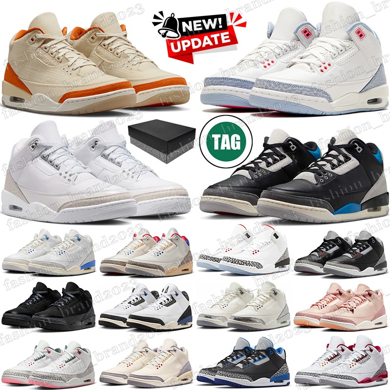 With Box designer 3 mens basketball shoes 3s Cobalt Bliss Pure Money Rare Seoul 2.0 Black Cat Cement Lucky Shorts men trainers outdoor sports sneakers