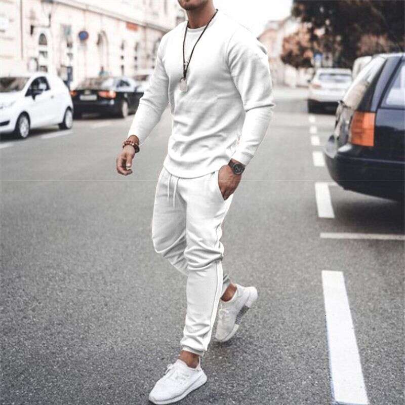 Designer Leisure High Quality Clothing Summer Independent Station Long Sleeve Casual Suit Two piece Men's Multicolor Manufacturer