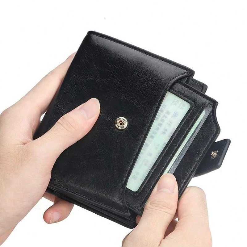 holder Wallet for men and women Purse RFID Blocking Men Leather Wallet Money Bag Wallet best gifts for menXJ250806