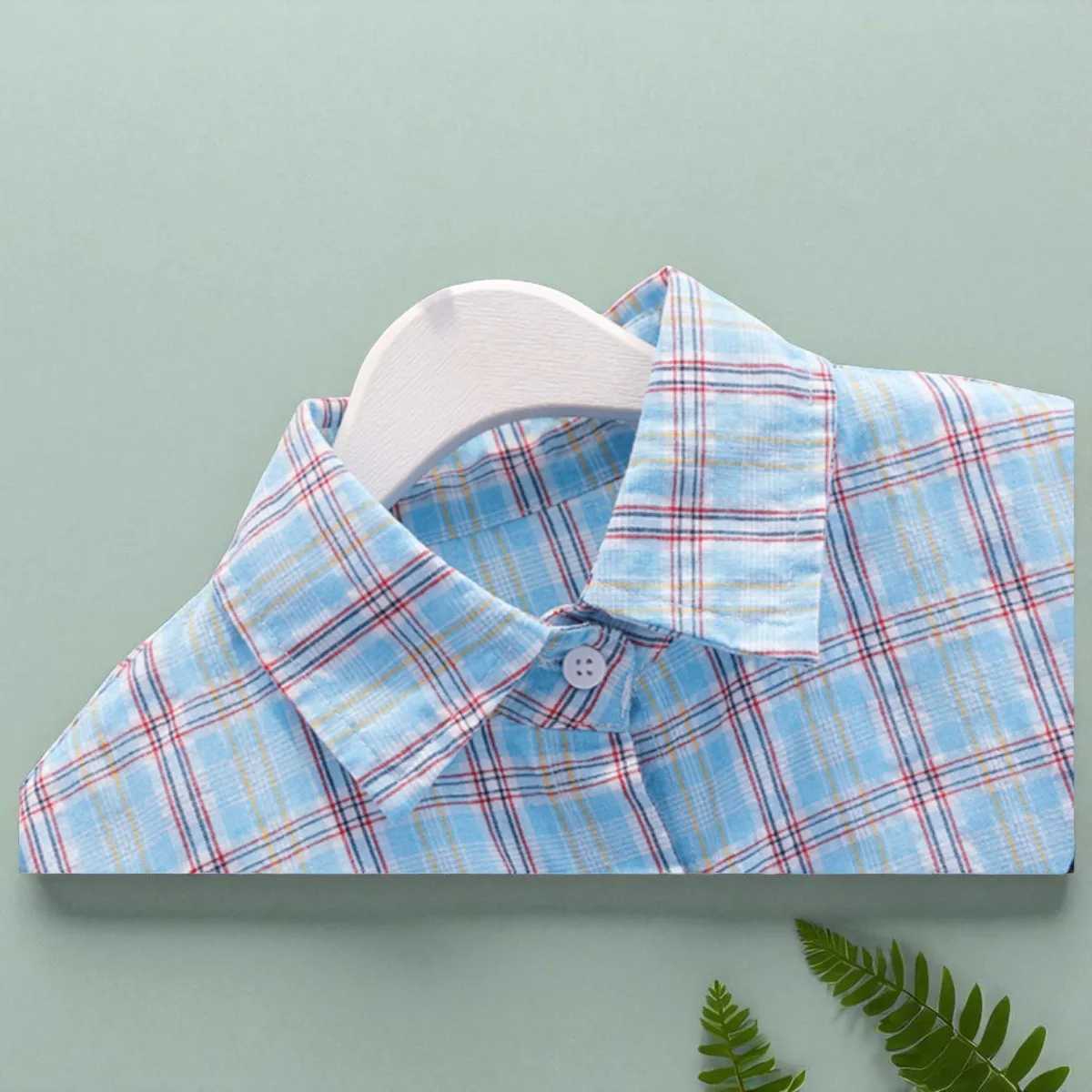 Girls Plaid Shirt Cotton Shirt for Kids Tops Long Sleeve Toddler Costumes Children Clothing Back to School Uniform Size 6 8 9 10 12 X250806