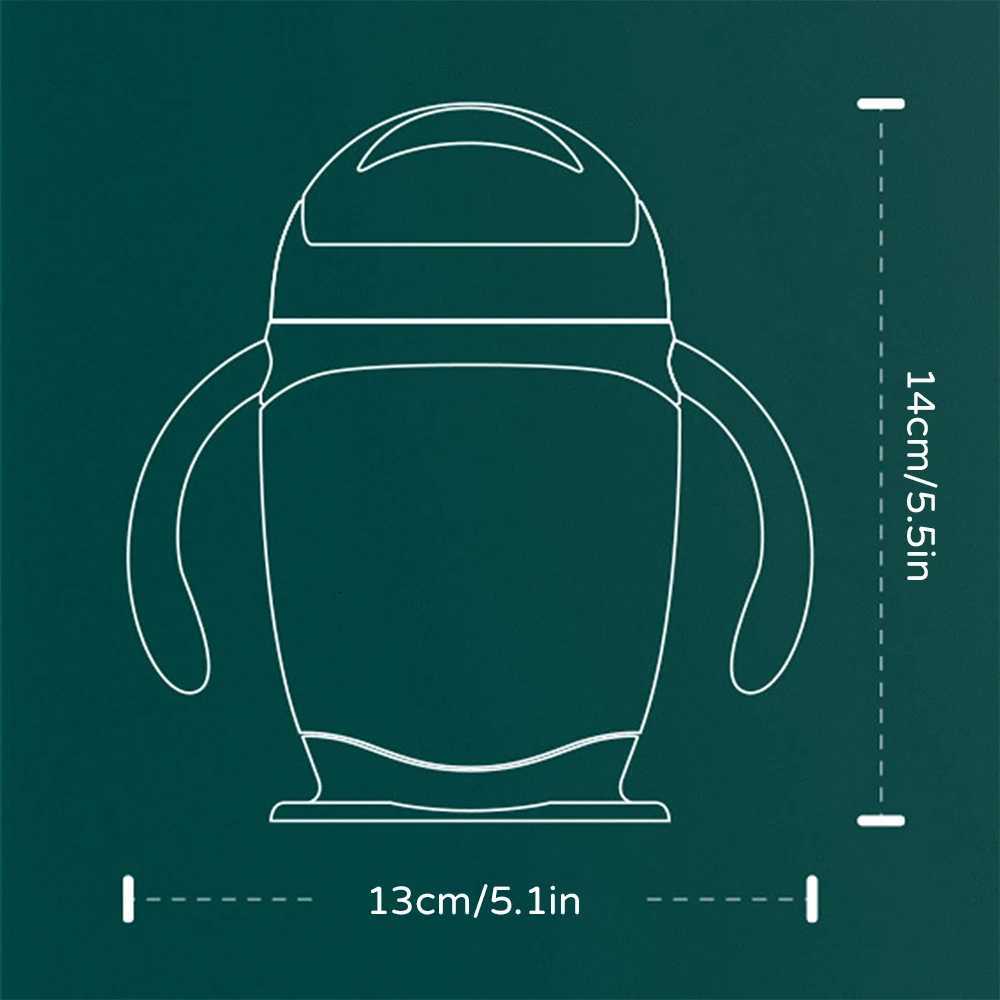 300ml Cartoon Design Childrens Sippy Cup Student PP Water Cup Wide Caliber Anti-Drop Anti-Leak Water Cup BPA Free X250806