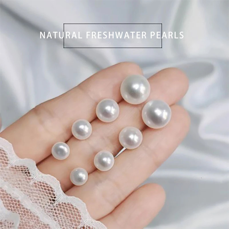 3 Color Natural Pearls Stud Earrings Real Freshwater Cultured Pearls 925 Metal Earring Wedding Fashion Jewelry Gifts for Women 250805