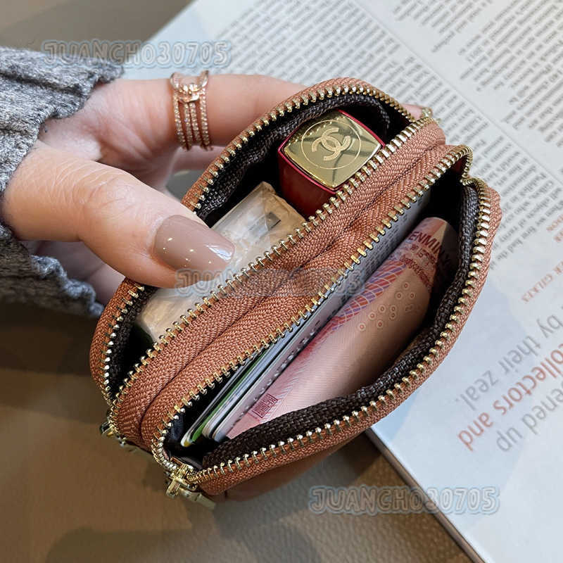 Canvas Compact Wallet Coin Purse for Women Mini Coin Bag Small Zipper 2025 New Exquisite High-end H250806