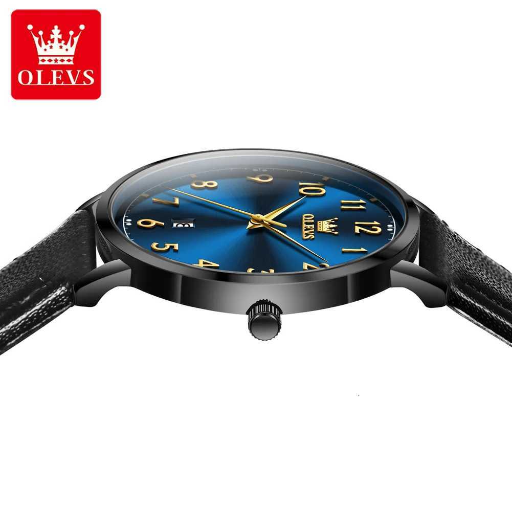 Top Brand OLEVS New 5653 Man Minimalist Fashion Quartz for Men Digital Dial Auto Date Waterproof Mens Wristwatches W250806