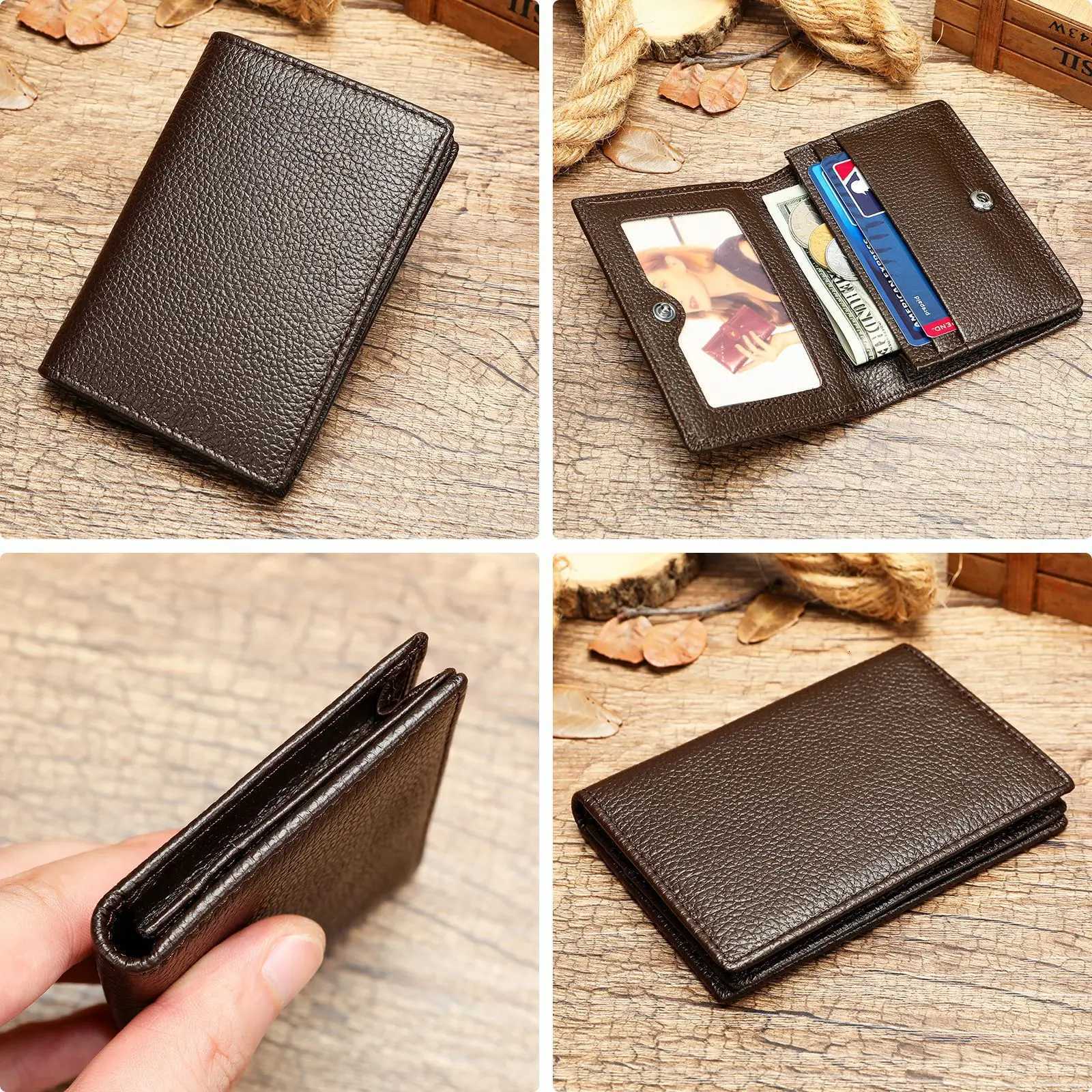 2025 High Quality Designer Men Leather ID Holders Mini Wallets Women XJ250806