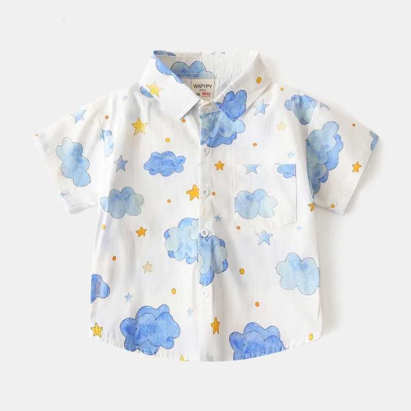 Funny Cartoon Boys Shirts Turn-down Collar Soft 100% Cotton Childrens Shirts Boy Toddler 2 to 3 4 5 6 7 Years Boutique Clothes X250806