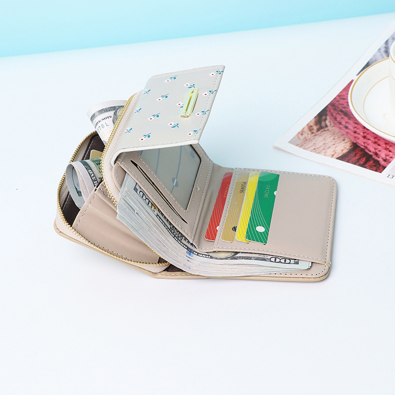 New Women's Zipper Short for Women Ins Trend Fresh Cartoon Student Wallet