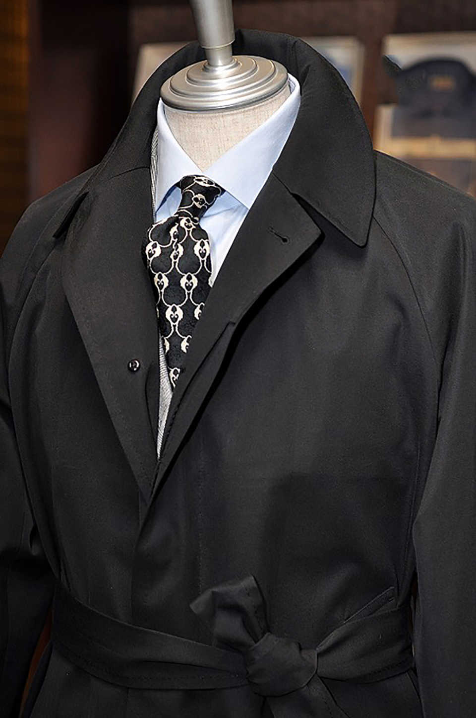 Vintage Men's Overcoat Double Breasted With Belt Coat Casual Business Formal Winter Warm Coat Customized