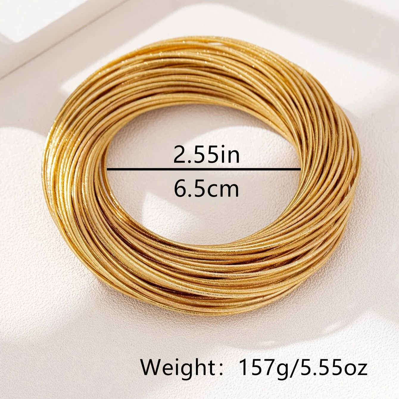 14K Golden Plated Punk-Inspired Layered Bracelet - Edgy Metallic Woven n for Women Ideal for Nightlife Parties Gifts 250805