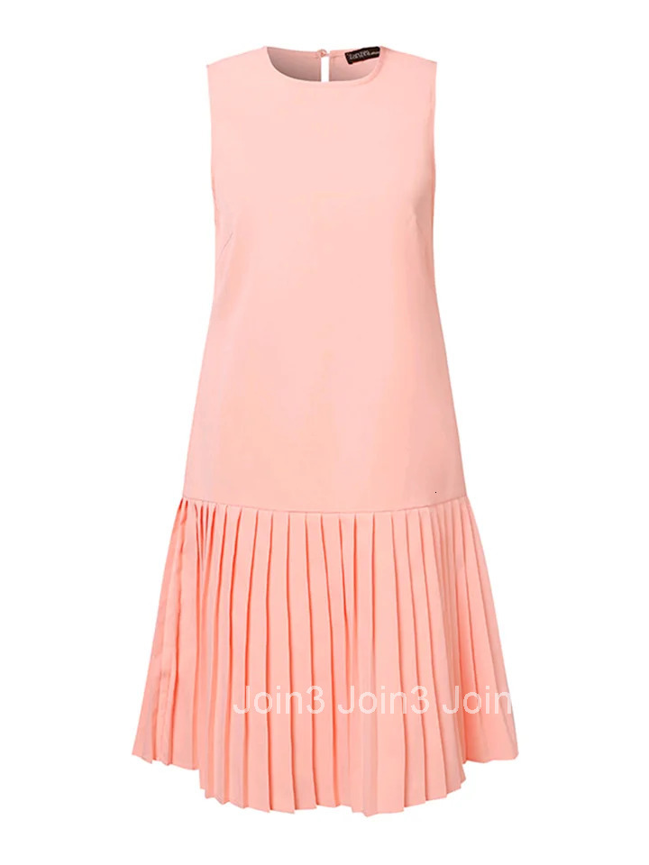 Summer Women Sleeveless Mini Dress Sweety Solid Pleated Short Dresses Party Elegant Sundress Casual Holiday Vestidos