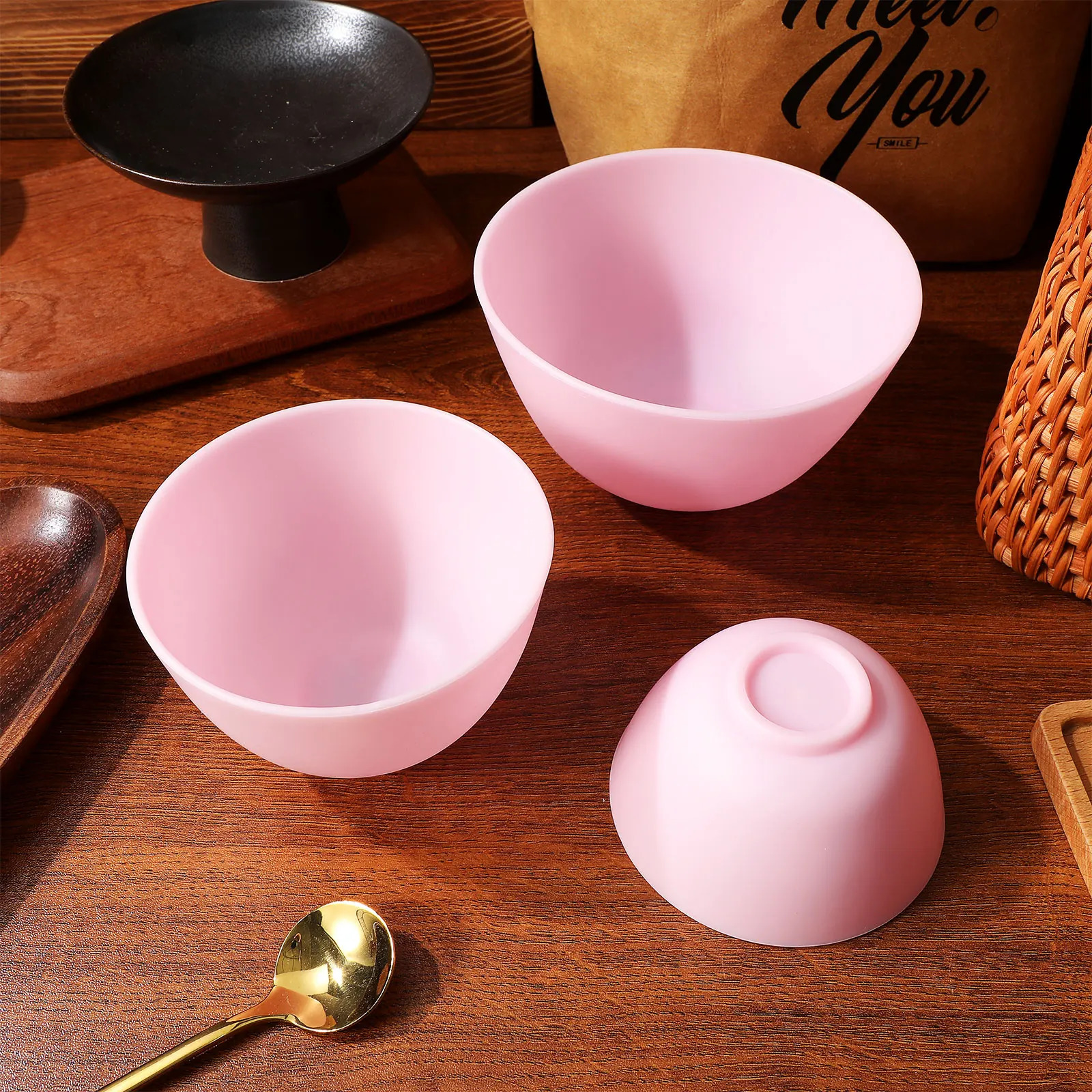 3pcs Hair Color Mixing Bowls Silicone Facial Mask Mixing Bowls Beauty Tool Hairdressing Cup Salon Styling Accessories 250805