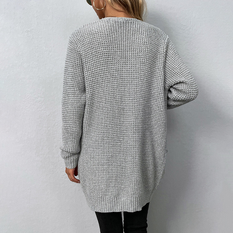 Free delivery designer sweater for women Round neck comfortable sweater knitted solid color simple top