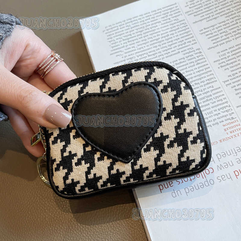 Canvas Compact Wallet Coin Purse for Women Mini Coin Bag Small Zipper 2025 New Exquisite High-end H250806