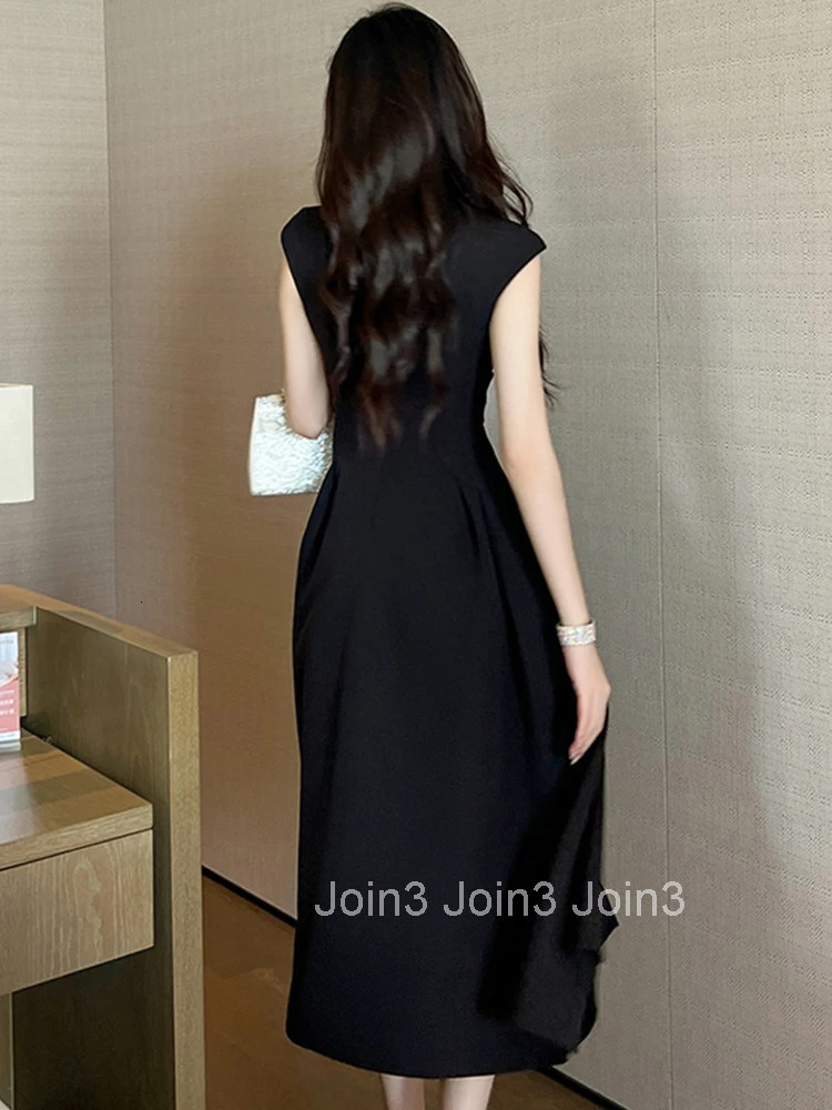 New Summer Elegant Women Evening Long Dress Lady Black Formal Chic V-Neck Slim Midi Party Gown Robe Mujer Vestido Street Clothes