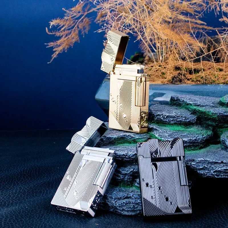 ROWENTA Sanji Same Style Loud Voice Kerosene Lighter Side Pulley Ignition Fashionable Exquisite Collection Gift Lighters Smoking Z250806