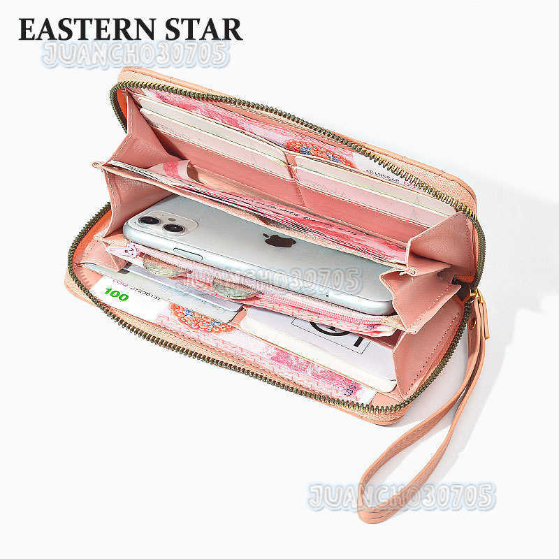 Solid Womens Long Mobile Bag Large Capacity Handheld Wallet 2025 Fashion Spring Fashion Multi Functional Wallet H250806