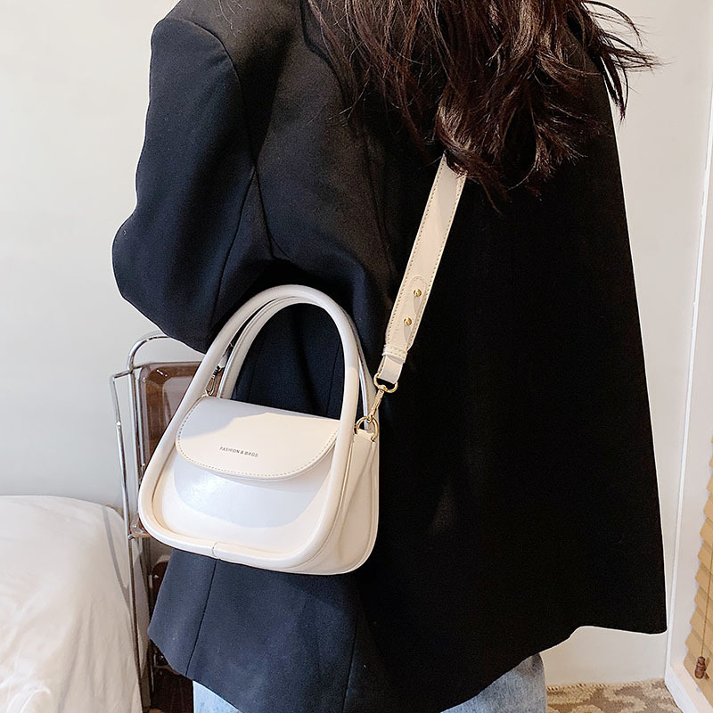 Chic Miniature Leather Square Handbag with Adjustable Strap