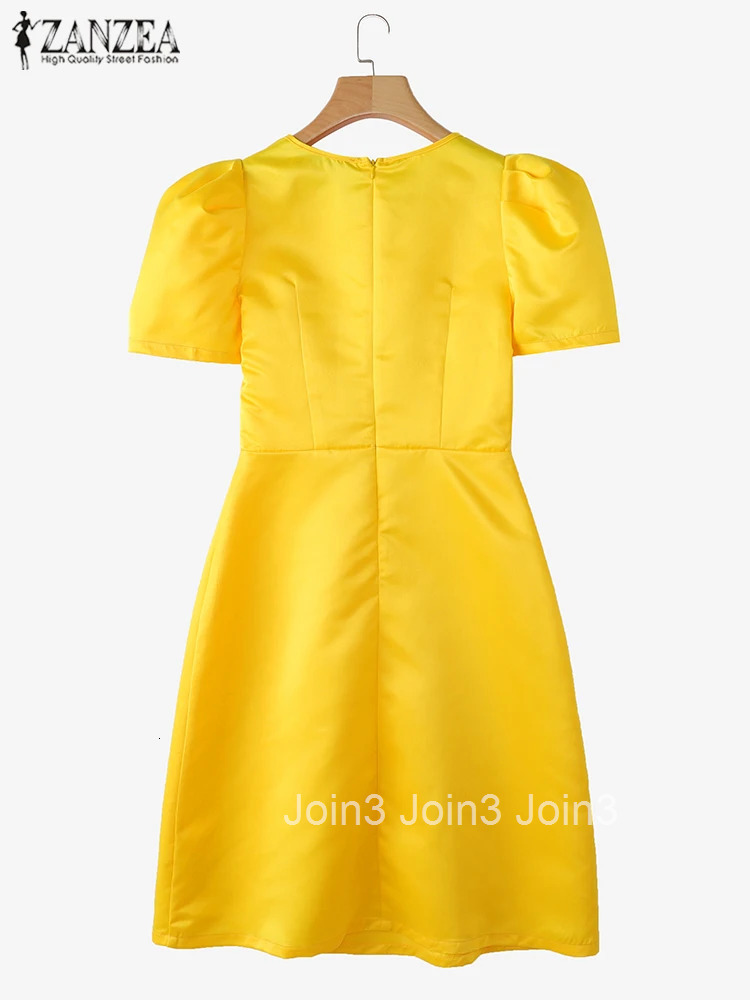 Elegant Party Dress Women Retro Hollow Out Patchwork Knee-Length Sundress Casual OL Work Robe A-Line Summer Vestido