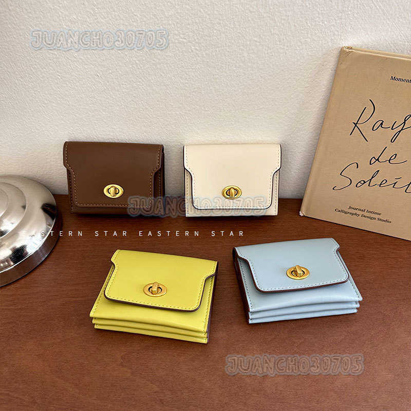 New Dopamine Style Womens Card Holder Wallet Short Fashion Multi-color Multi-card Slot Card Holder with Zipper H250806