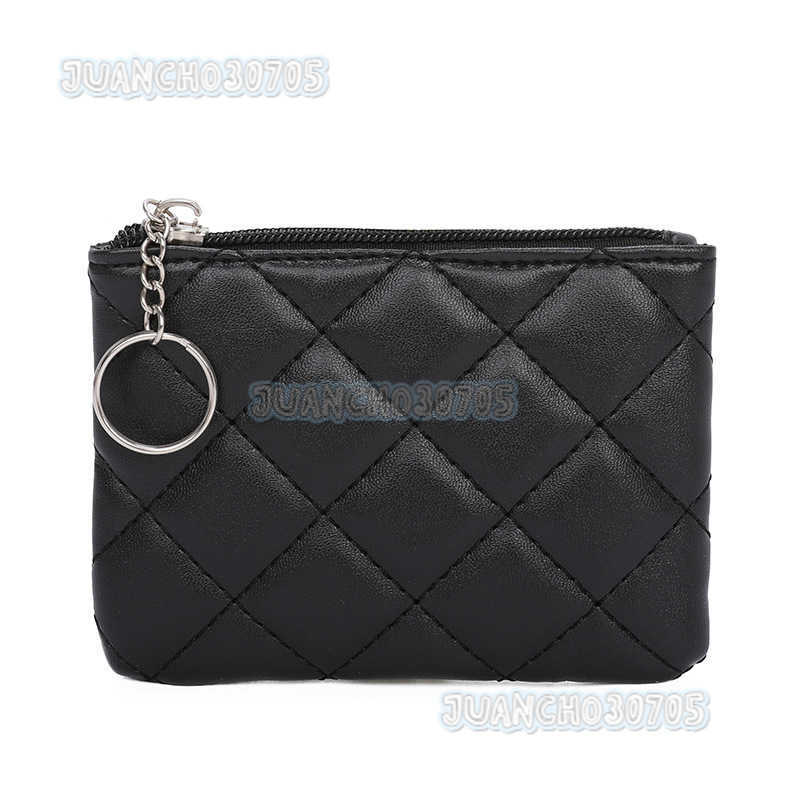 Zero Wallet Female 2025 Lingge Embroidered Pu Short Mini Zipper Small Wallet Solid Coin Card Bag H250806