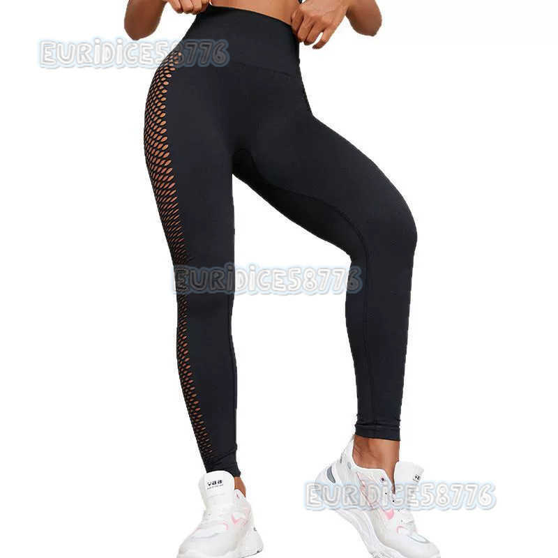 Hollow Yoga Leggings for Women High Waist Hip Lift Tight Sports Leggings Yoga Pants H250806