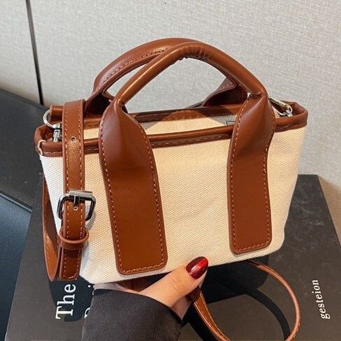 Designer Luxury Bag, Retro And Simple Color Block Women's Handbag 2025, Multi-functional Commuting Shoulder Crossbody Bag