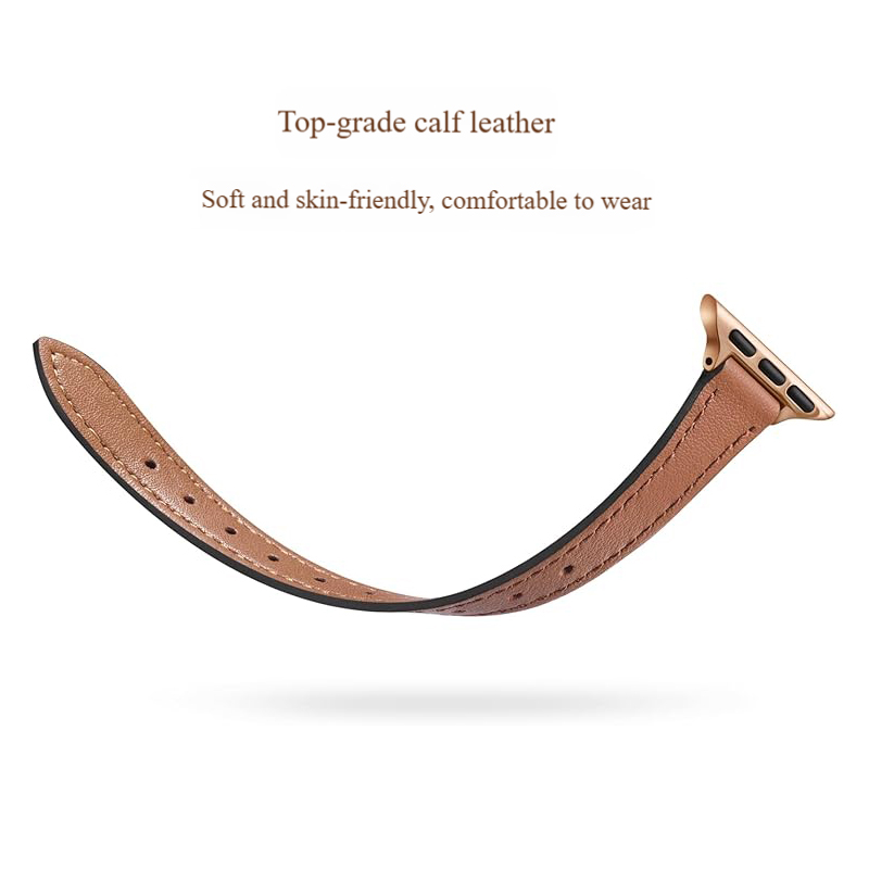 Premium Sleek Leather Band - Waterproof Compatible with Various Size Watches - QBD