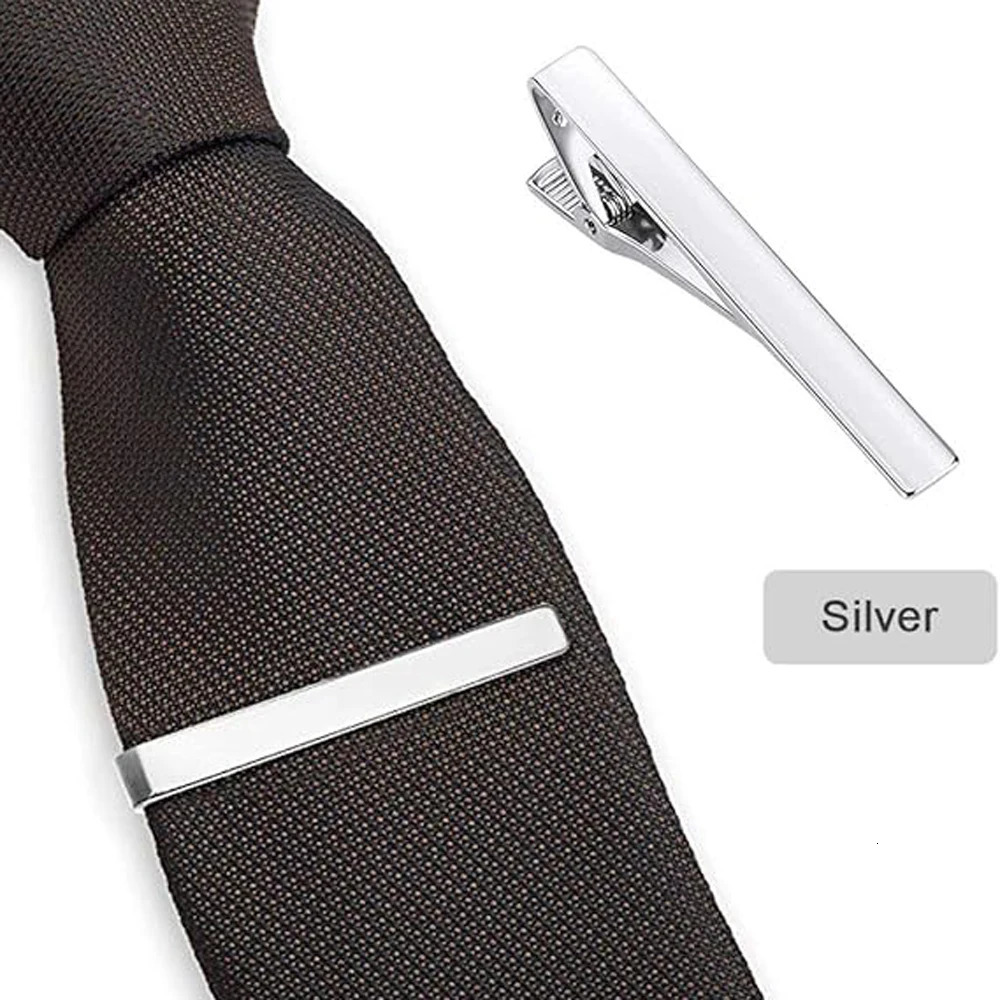 1 or 3 Pack Tie Clips for Men Long Styles Tie Bar Clip Set Square Edges Tie Tack Pins Necktie Bar Necktie Wedding Business Clips 250806