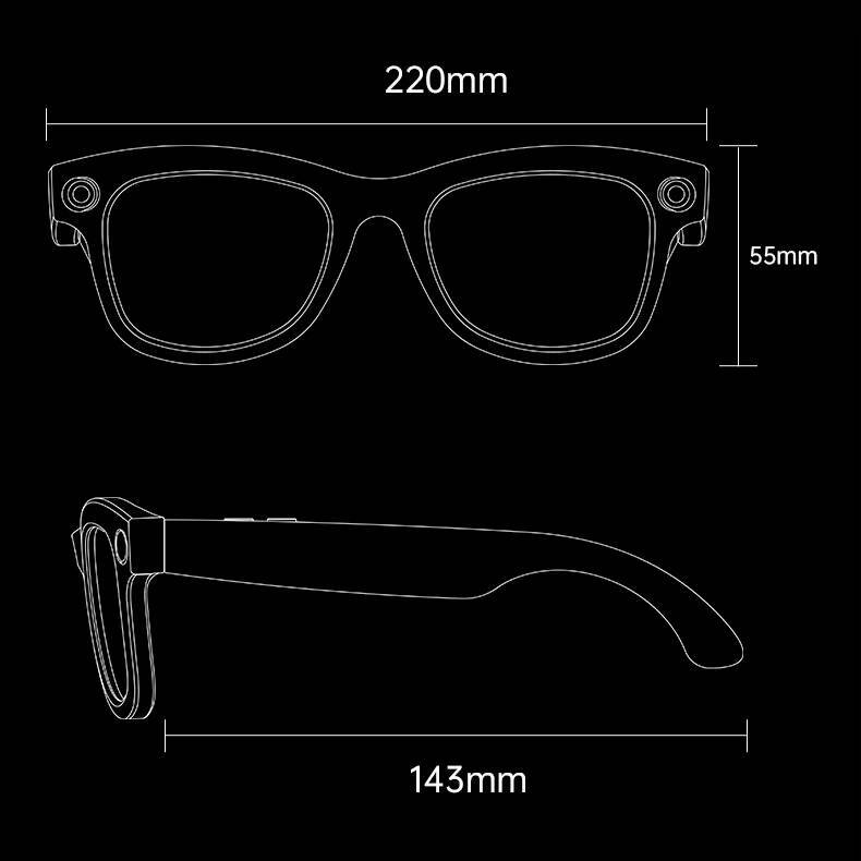 Smart Camera Sunglasses Translation Glasses with AI Assisted Shooting Outdoor Sports for Men and Women