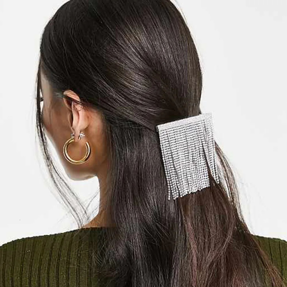 Stonefans Tassel Hairpin Charm Decoration Rhinestone High Quality Banquet Tiara Hair Accessories Wedding Ornament Wholesale Gift 250730