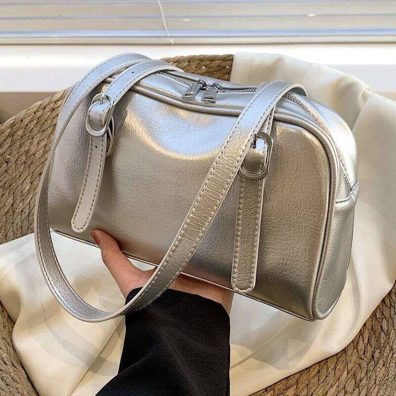 This Year's Popular Bag New Trendy Fashion Solid Color High-end Shoulder female large-capacity commuter tote bag