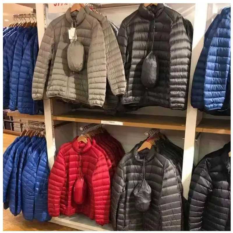 Autumn and Winter Fashion Ultra Light Duck Down Jacket Mens White Duck Down Feather Warm Jacket Mens Street Casual Clothi W250806