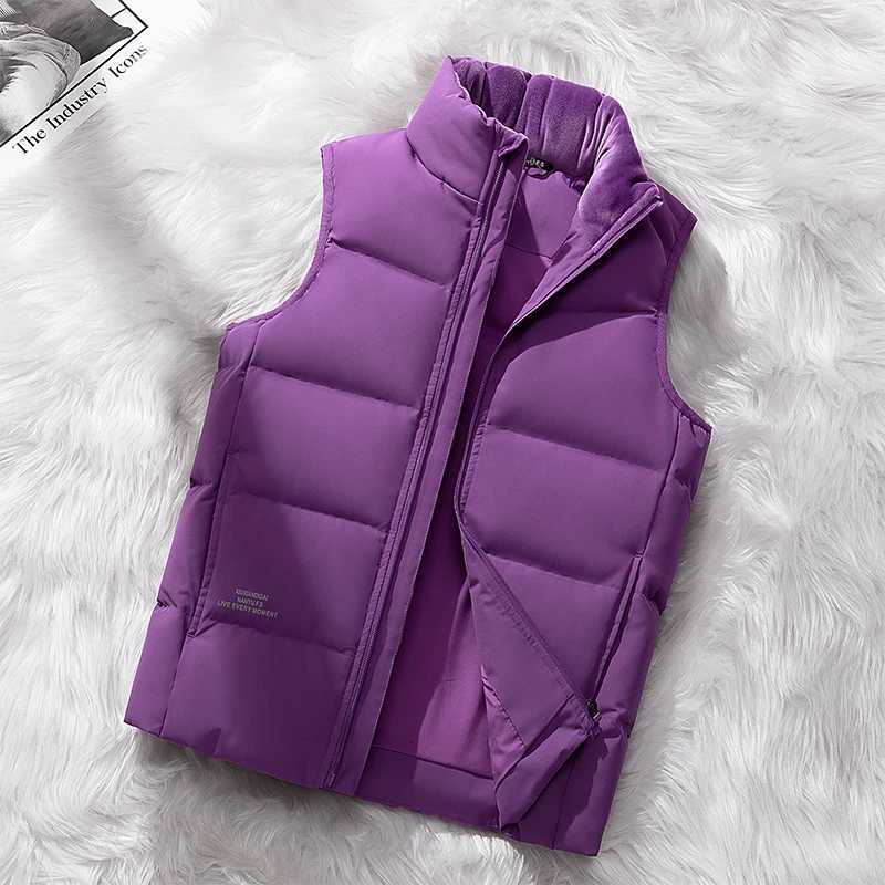 Variety Colors Warm Down Vest Vertical Collar Warm Wind Fashion Simple Design Loose Version Comfortable Skin-friendly Fabric Vest W250806