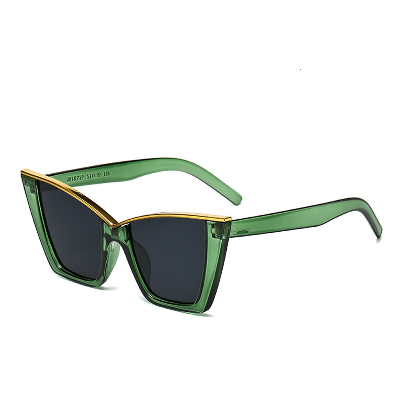 Free Shipping 2025 New Designer Sunglasses Fashion Large Frame Cat Eye Sunglasses Personality V Frame Cool Sunglasses Trendy Outfit Hip Hop Disco Glas