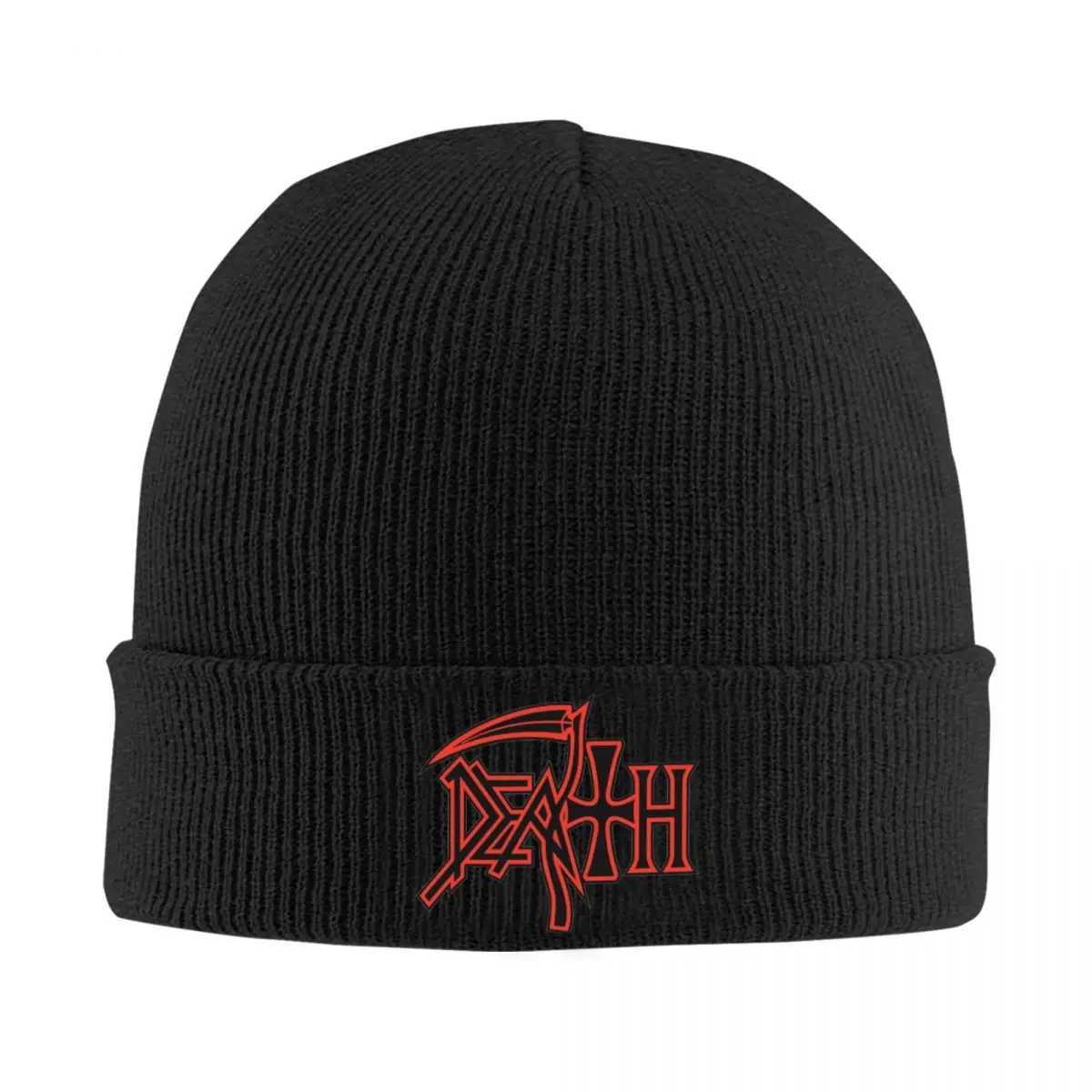 Death Metal Band Knitted Hat Womens Mens Beanie Autumn Winter Hat Acrylic Crochet Caps L250806