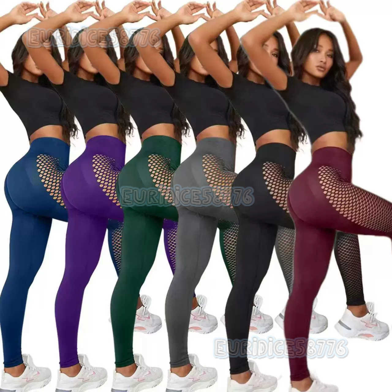 Hollow Yoga Leggings for Women High Waist Hip Lift Tight Sports Leggings Yoga Pants H250806