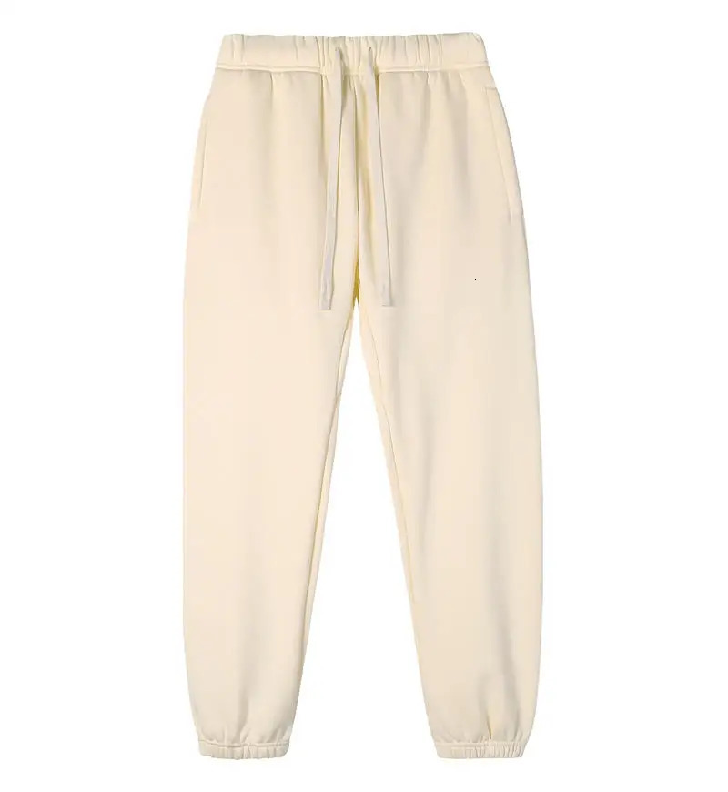 High Quality Fashion Style Plain Sweatpants Hip Hop Jogging Pants Warm Fleece Unisex High Streetwear Sports Pants 250806