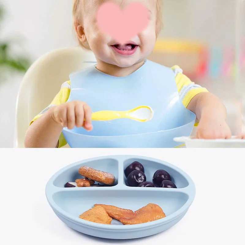 Personalized Name Baby Silicone Dishes Feeding Set Suction Cup Bowl Tableware Kids Bowl Spoon Fork Bib Feeding Set BPA Free X250806