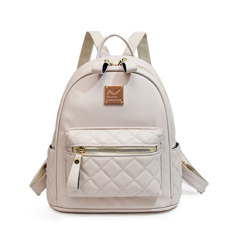 Cross-border Free Delivery To Your Backpack Bag Ladies 2025 Spring Luxury Bag New Pu Fashion Lingge Designer Bag Ladies Backpack Travel Backpack