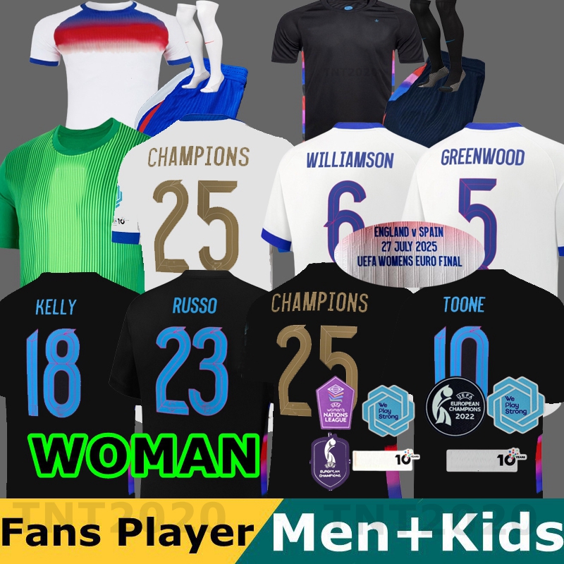 2025 england Women feminino football shirt BELLINGHAM Soccer Jersey WILLIAMSON National Team Home Kelly Away WALSH MEAD CLINTON PARK HEMP MORGAN BRONZE KIDS KITS 99