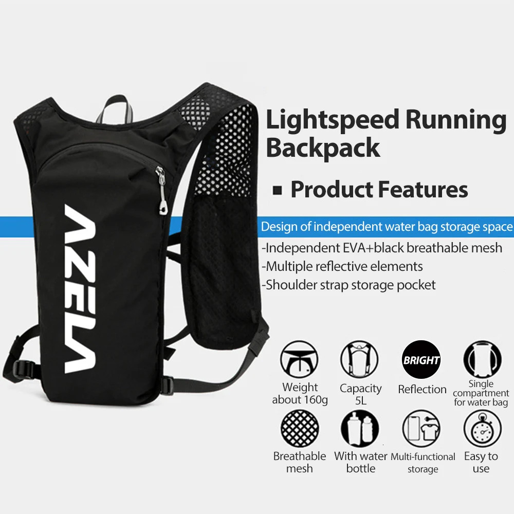 5L Breathable Hydration Vest Trail Running Backpacks Lightweight Cycling Run Jogging Marathon Backpack Riding Bike Climbing Bag 250806