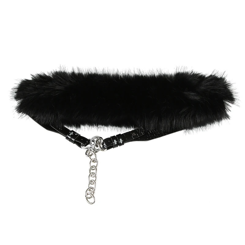 Fashion Chic Faux Fur Pu Belt Women All-Match Wild Y2k Retro Trendy Accessorie 250730