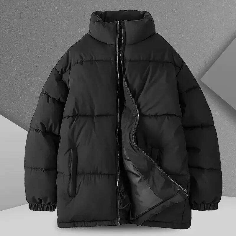 Parkas Padding Male Padded Coats Zipper Men's Down Jacket Short Korean Style Clothing Winter 2024 Youthful Clothes Reviews Many