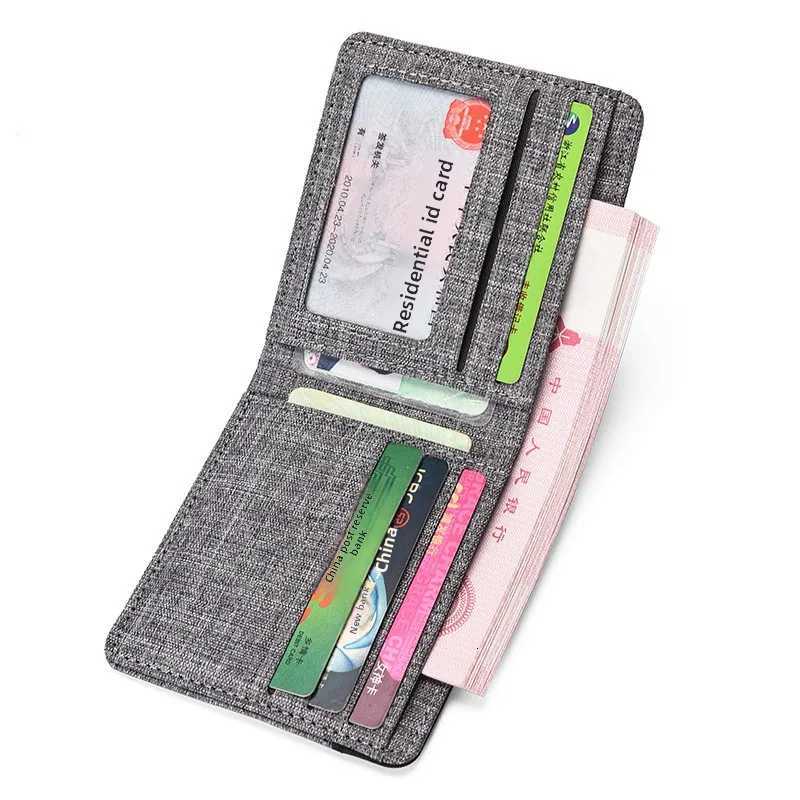 Mens Short Canvas Wallet Student Ultra-Thin Niche Wallet Simple and Can Hold Drivers License Mens WalletXJ250806