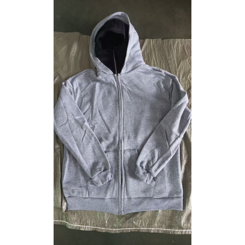 Light Board Ins New Zipper Hooded Sweatshirt Jacket Unisex Double Hood Autumn Winter Couple Top