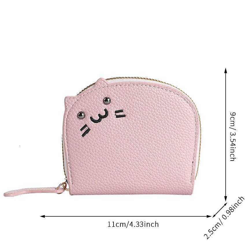 2024 New Compact Cat Card Lady Online Celebrity Cute Multi-Card Advanced Cartoon Coin Purse with CuteXJ250806