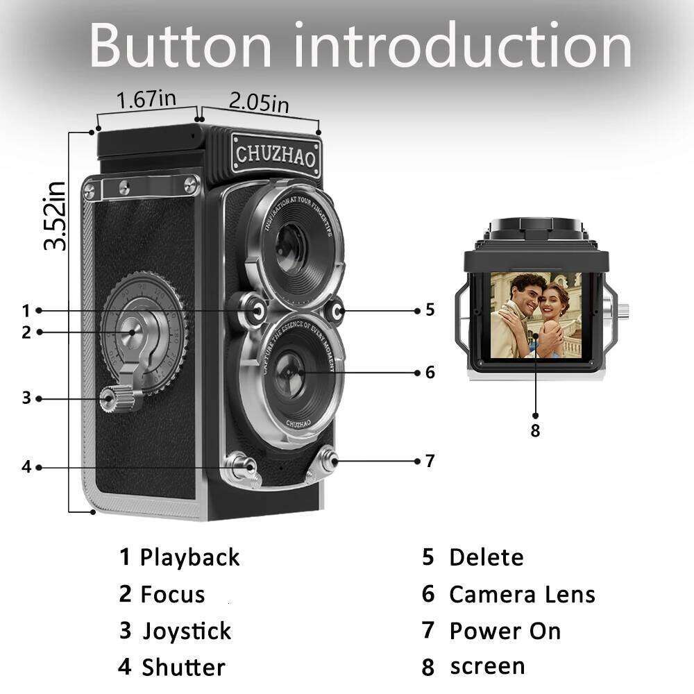 Designer Brand Retro Mini CCD MP P FHD Video Autofocus Digital GB Card Small Vlog Digital Camera