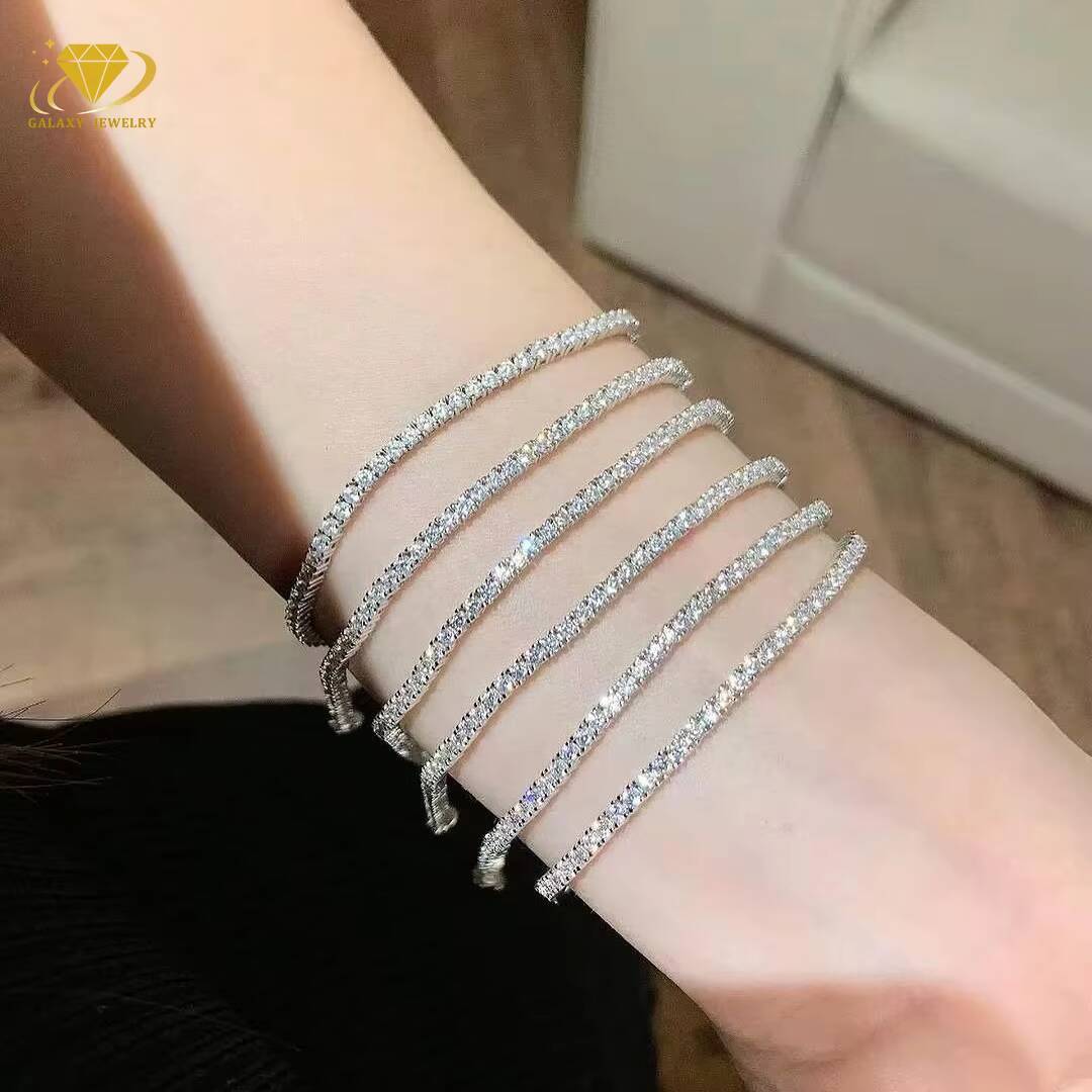 Cheapest Price Hip Hop Silver 925 GRA 2mm 3mm 4mm 5mm 6mm Vvs Moissanites Diamond Necklace Bracelet Moissanite Chain